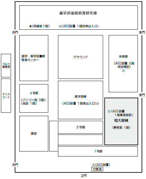 楠元キャンパス案内図