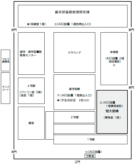 楠元キャンパス案内図